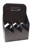 Preview: Flaschenträger-Karton 6er schwarz für 6x330ml bis 63mm Flaschendurchmesser